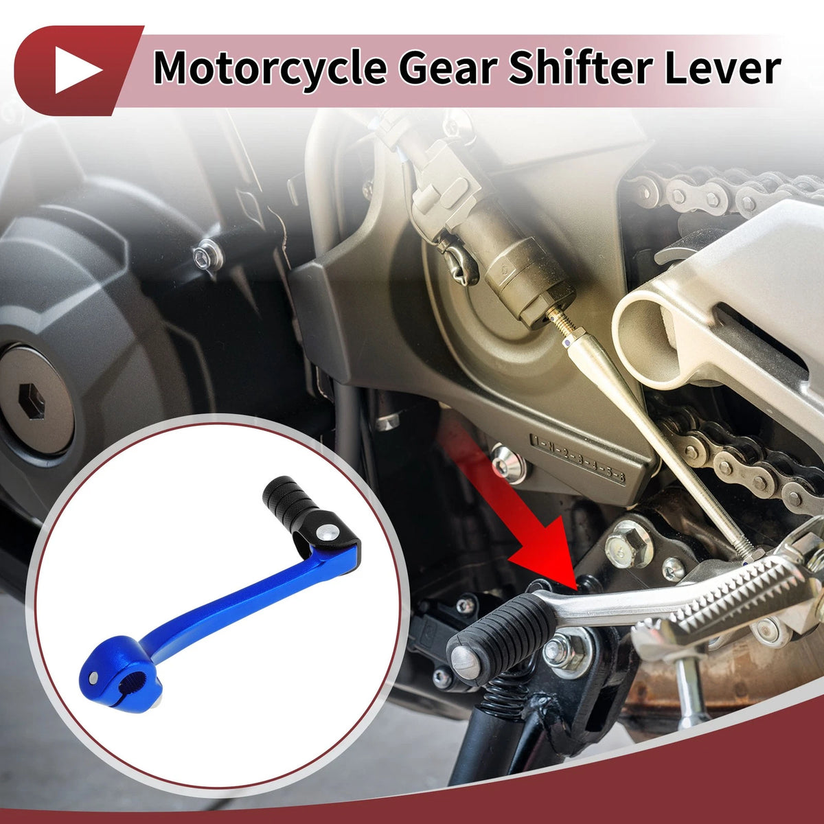 Folding Gear Shifter Lever for Honda CRF110F 2013–2018 Blue