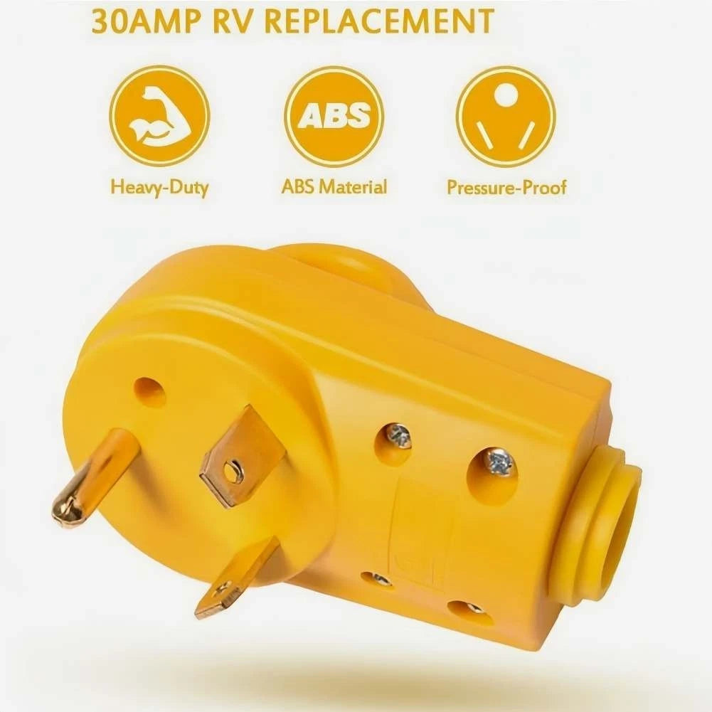 RV Power Connector 125V 30A Male Female Options (Compact Design)