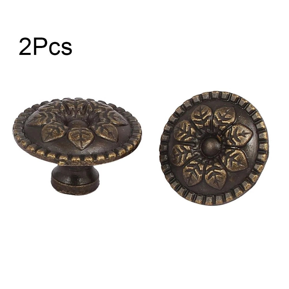 2Pcs Vintage Drawer Cabinet Door Handle Pull Hardware for Jewelry Box