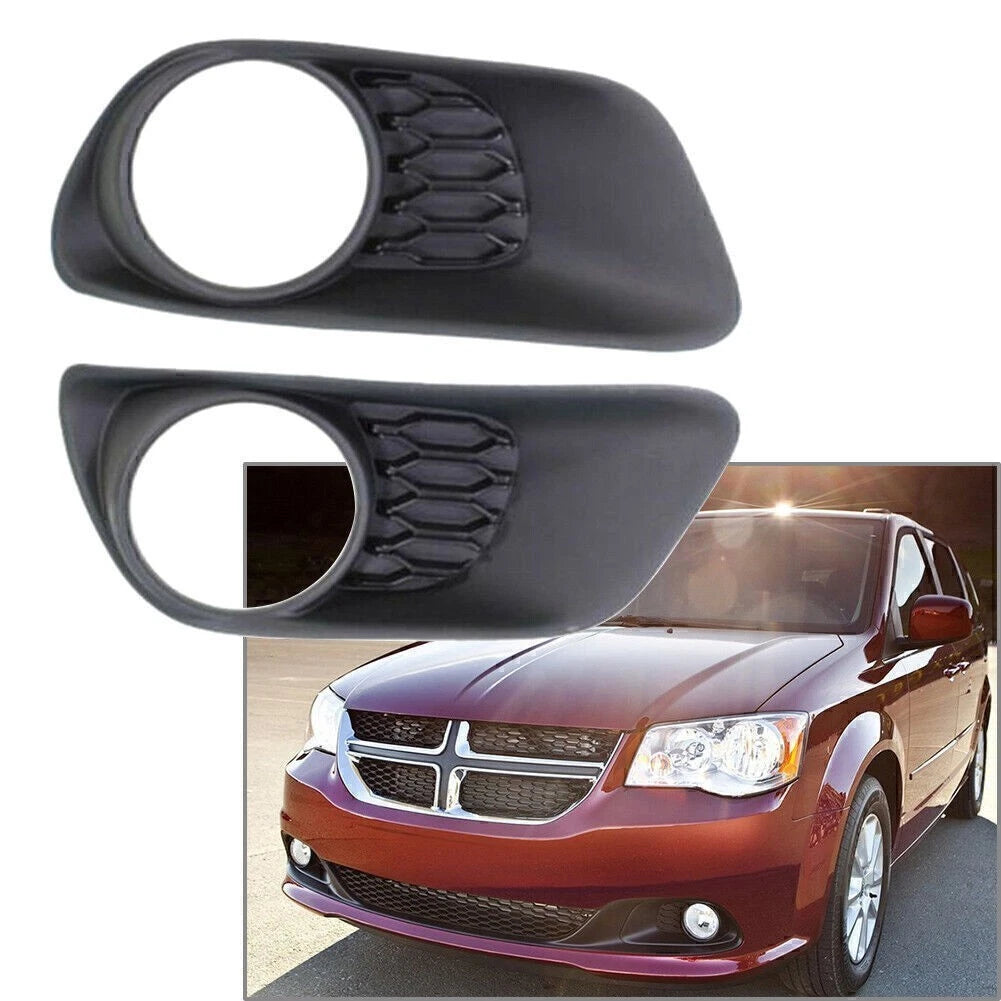 2X Front Bumper Fog Light Lamp Bezels for Dodge Caravan (2011–2017)