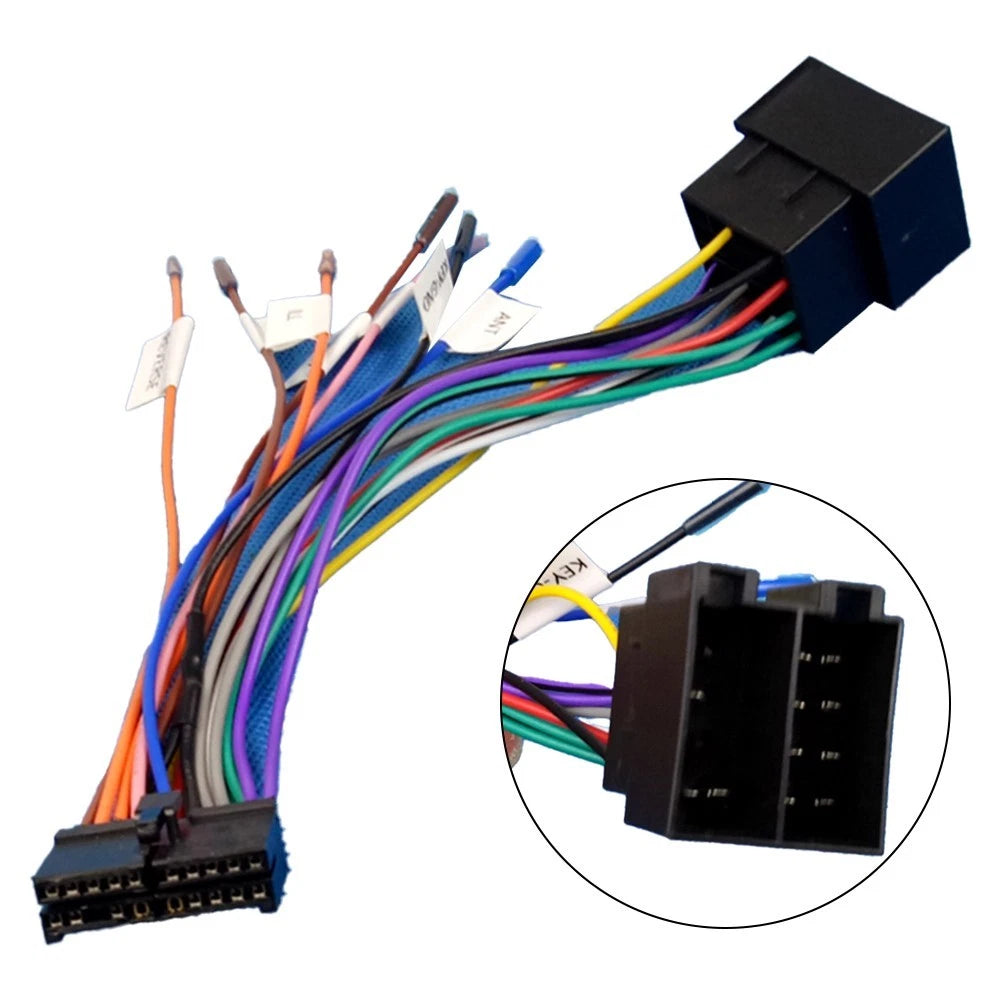 20-Pin Flexible Cable Adapter for ISO Wiring Harness (Various Vehicles)