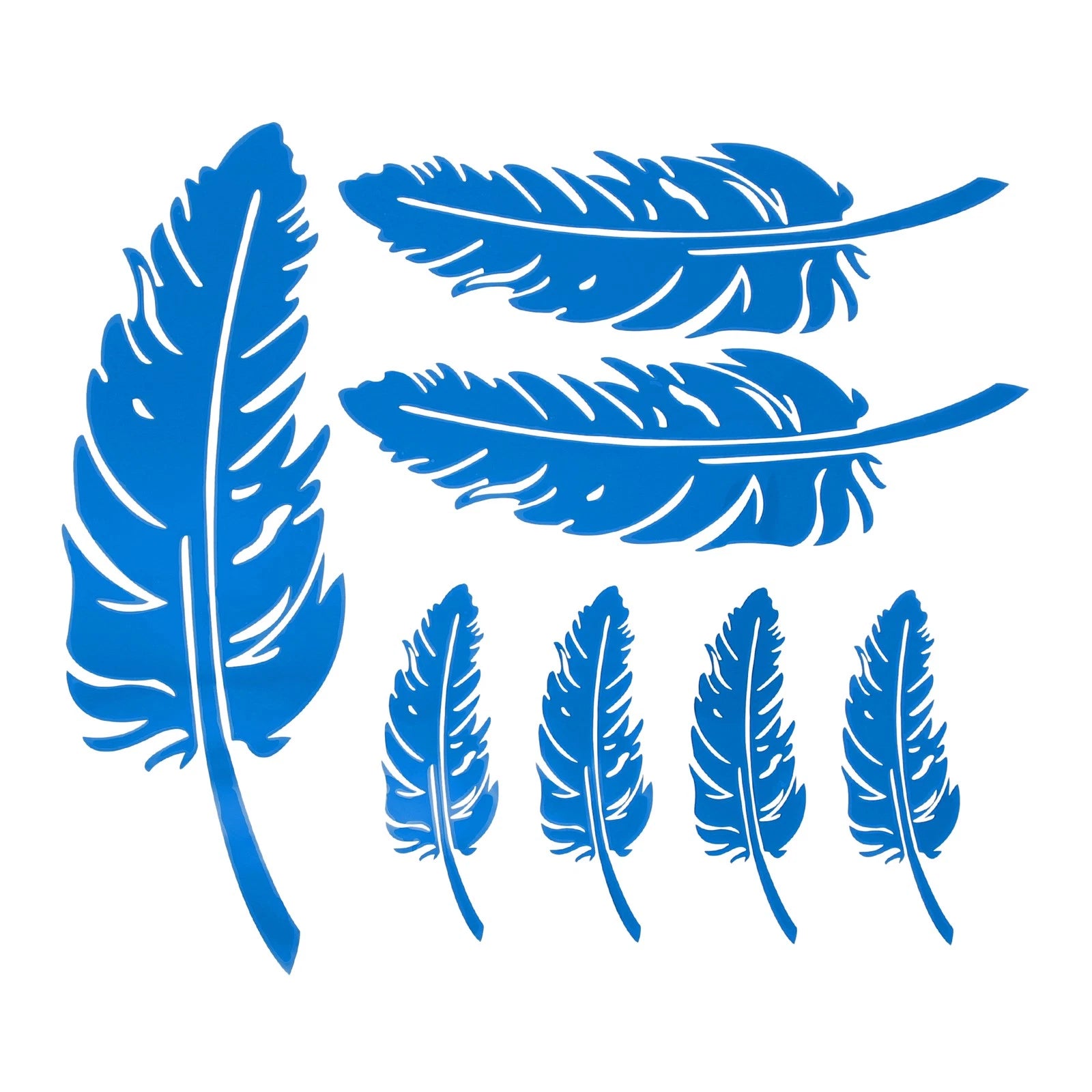 Reflective Bumper Decal for - Blue Square Feather