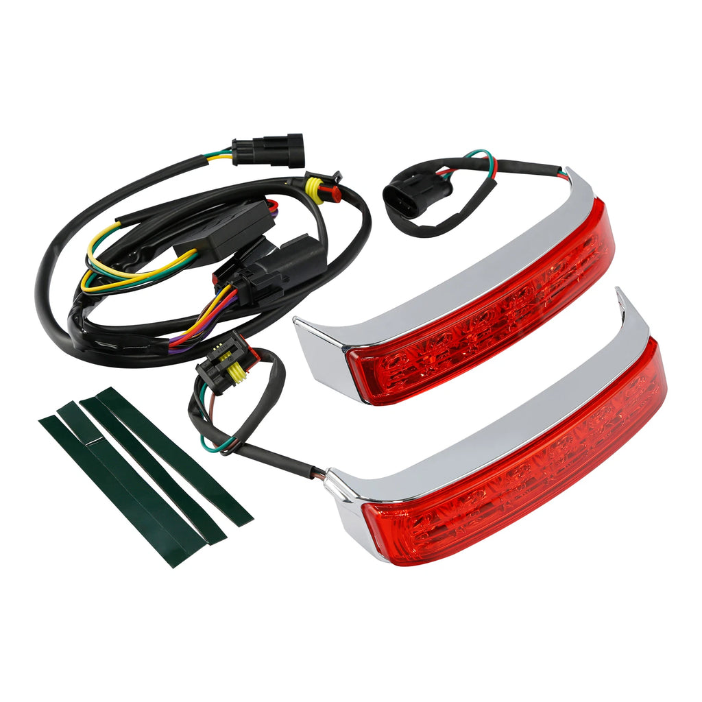 Saddlebag LED Run Brake Turn Light Red Lens for Harley Electra Glide (2014–2024)