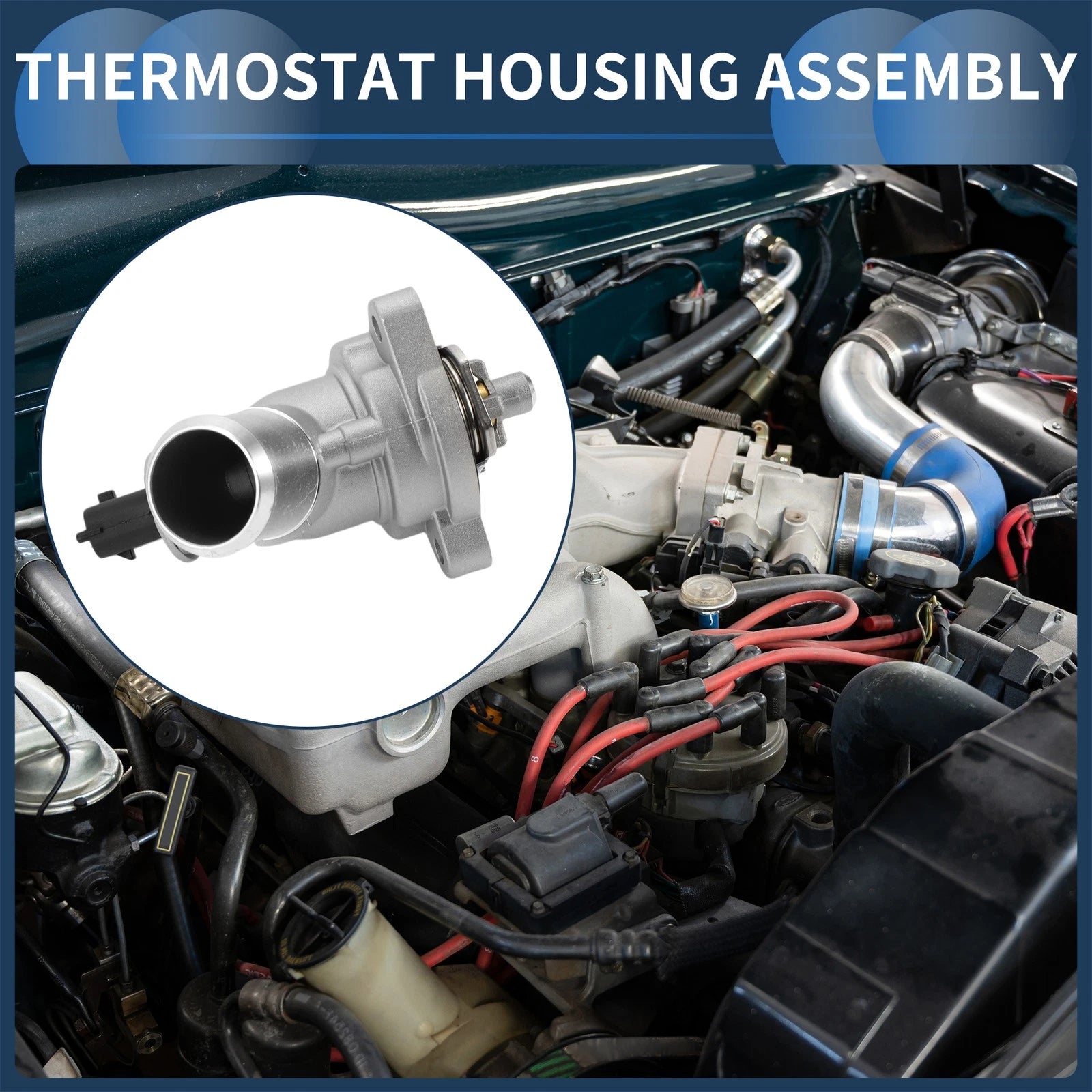 Engine Coolant Thermostat Housing Assembly for Chevy Spark 2013–2015 1.2L