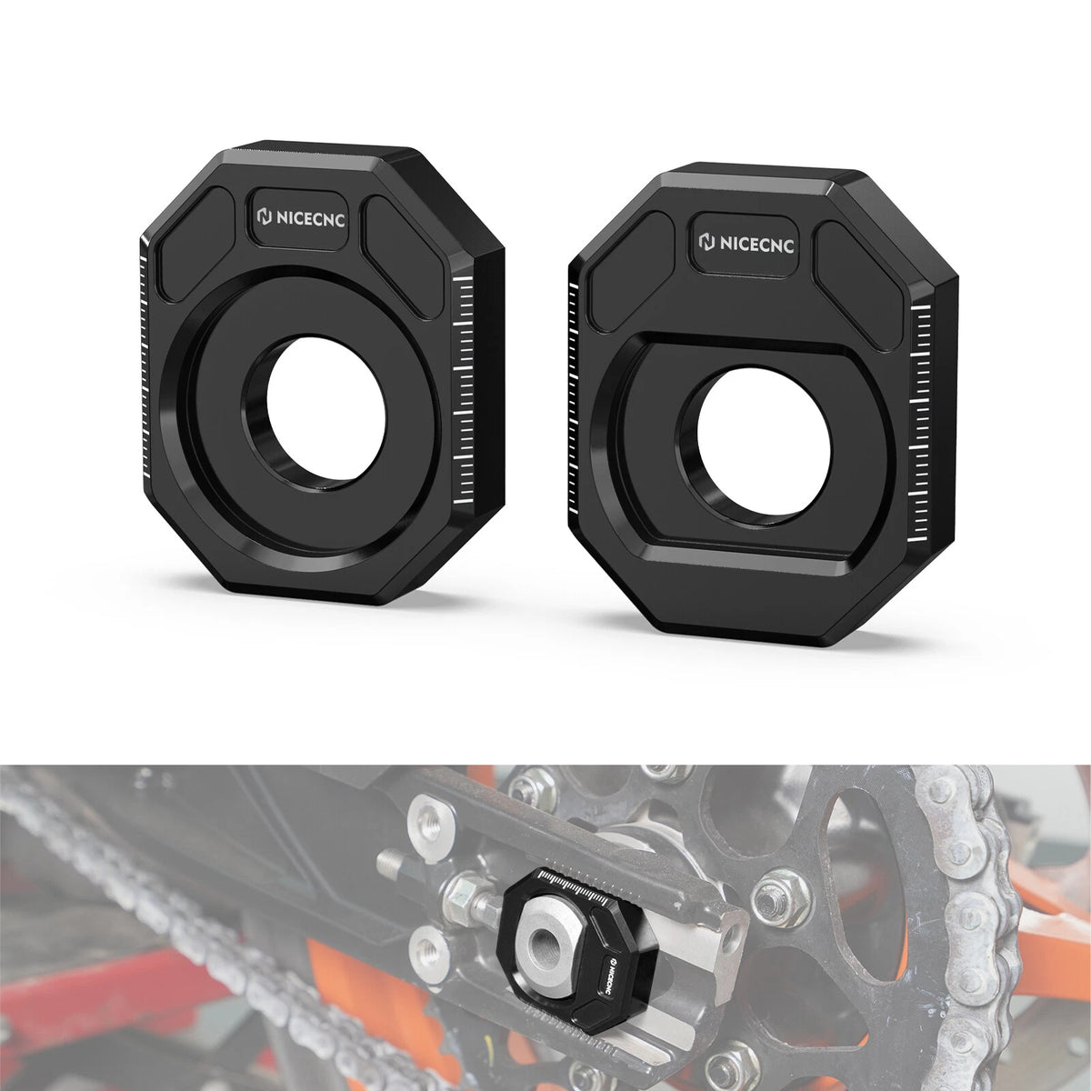 Axle Blocks Rear Chain Adjuster Kit for KTM 390 SMC R (2025)