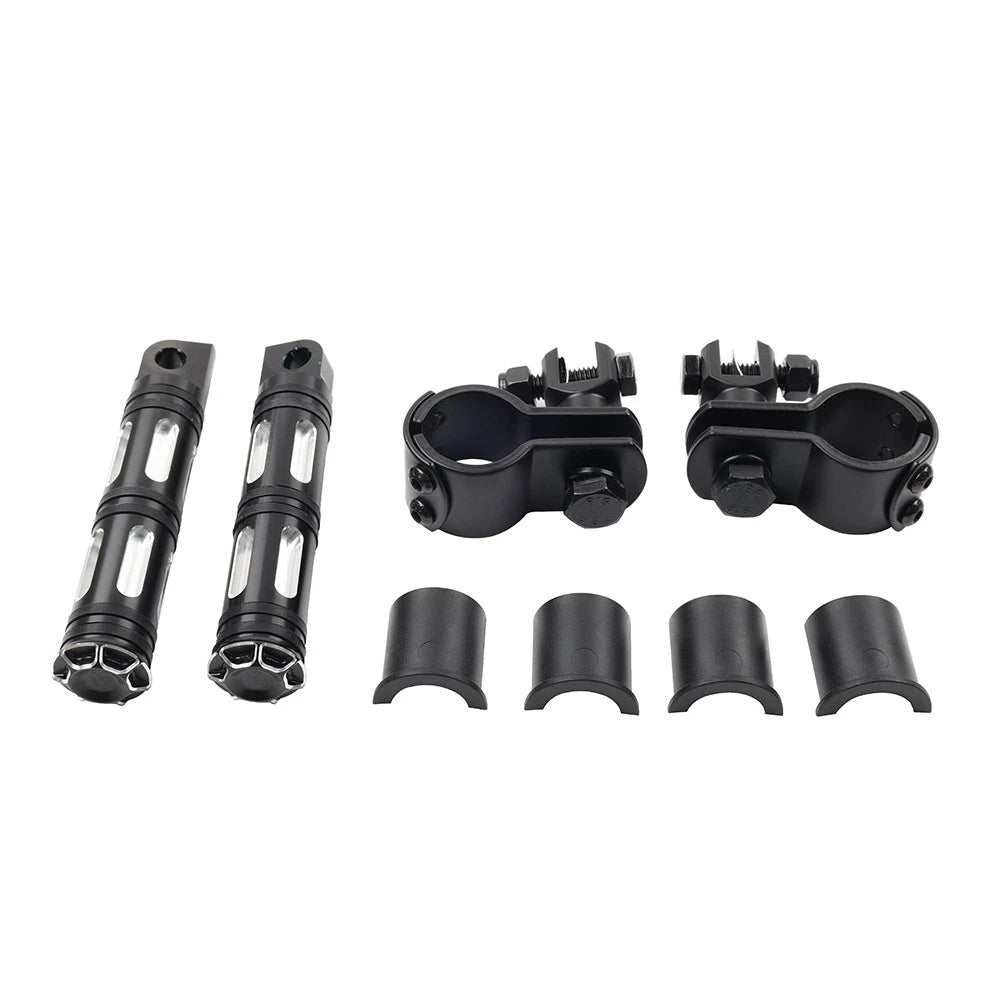 2X Front Guard Bar Highway Foot Pegs for Harley Yamaha (2010–2023)