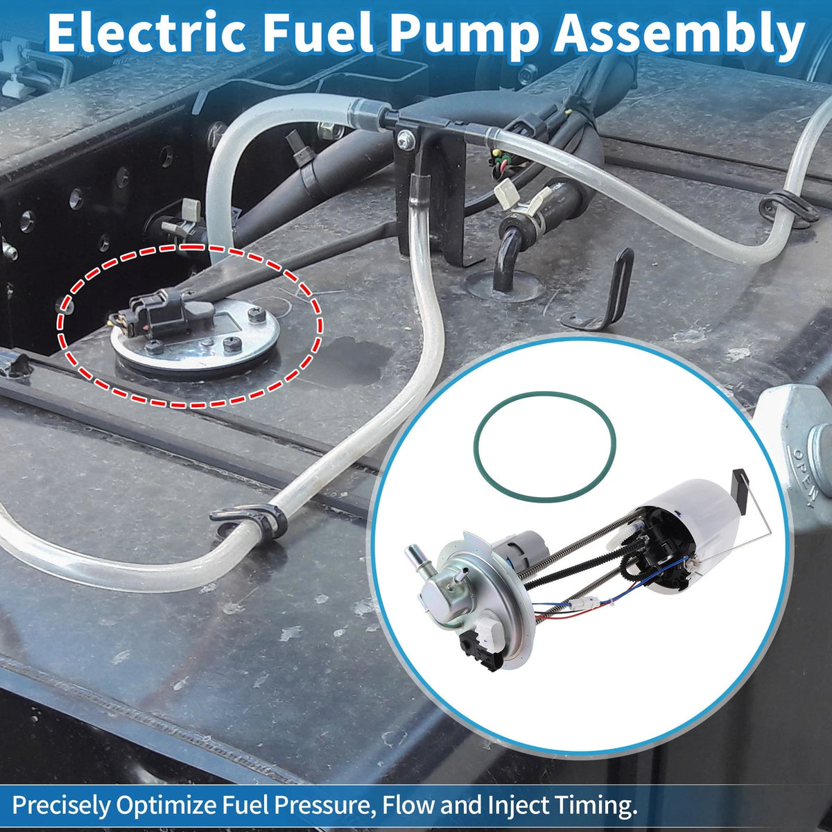 Electric Fuel Pump Assembly Replacement for Chevrolet Silverado Sierra 1500 (2014–2018)