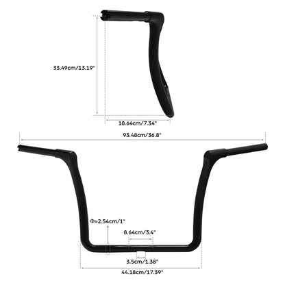 13" Rise Ape Hanger 1 1/4" Handlebar for Harley Touring Electra Glide (2014–2024)