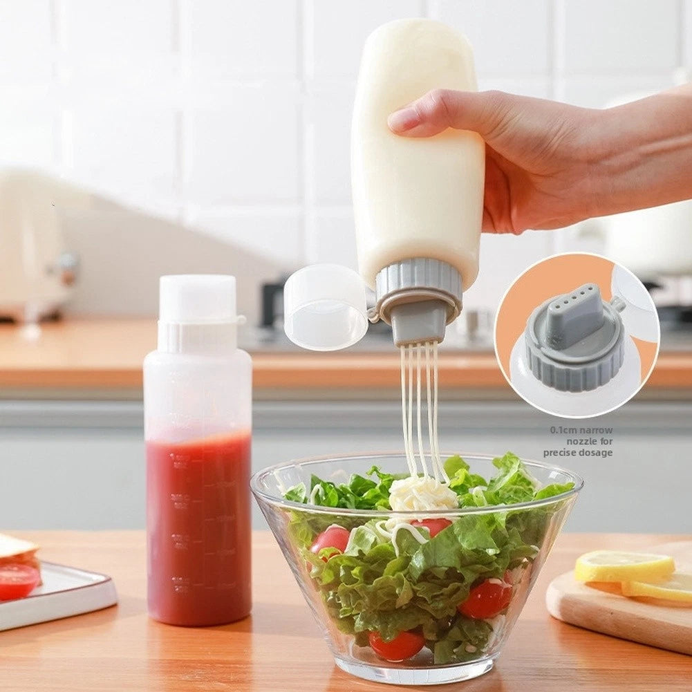 Leak Resistant Squeeze Bottle for Kitchen Sauces