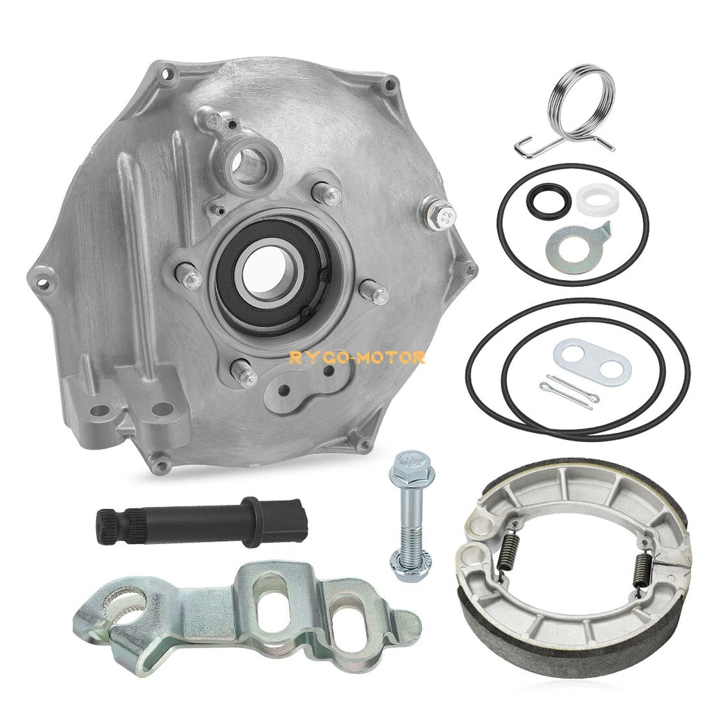 Rear Brake Backing Plate w/Shoes Arm Rocker Cam Kit for Honda Rancher 420 (2014–2024)