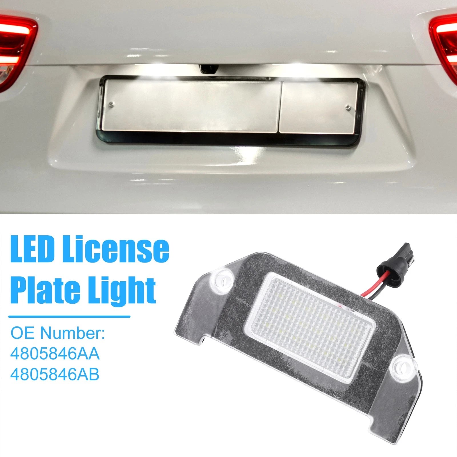 LED License Plate Light 6000K White Replacement for Dodge Charger (2006–2014)