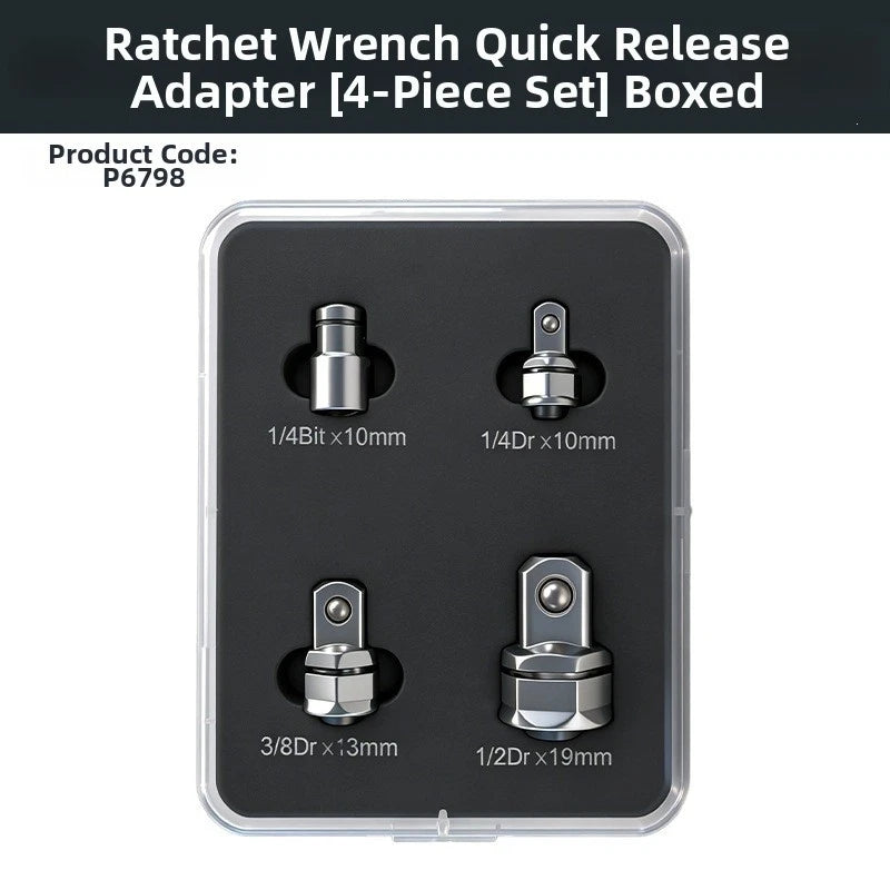 Set of 3 Hex Socket Quick Release Adapters for Ratchet Wrenches