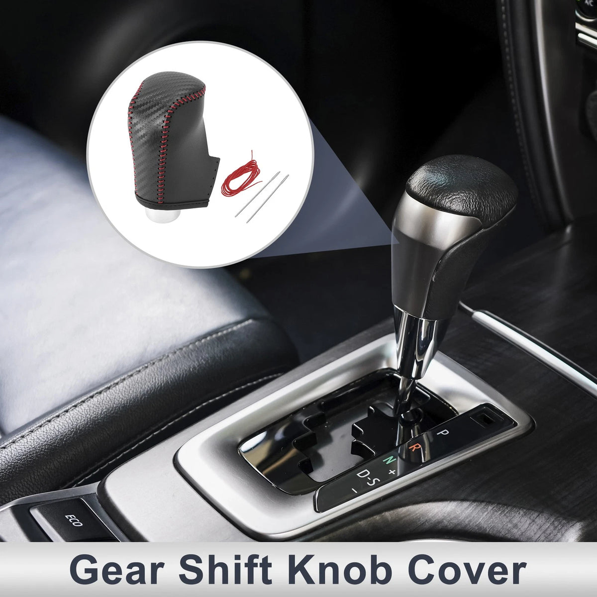 Gear Shift Knob Cover Replacement for Mazda CX-30 (2020–2021) Black Carbon Fiber