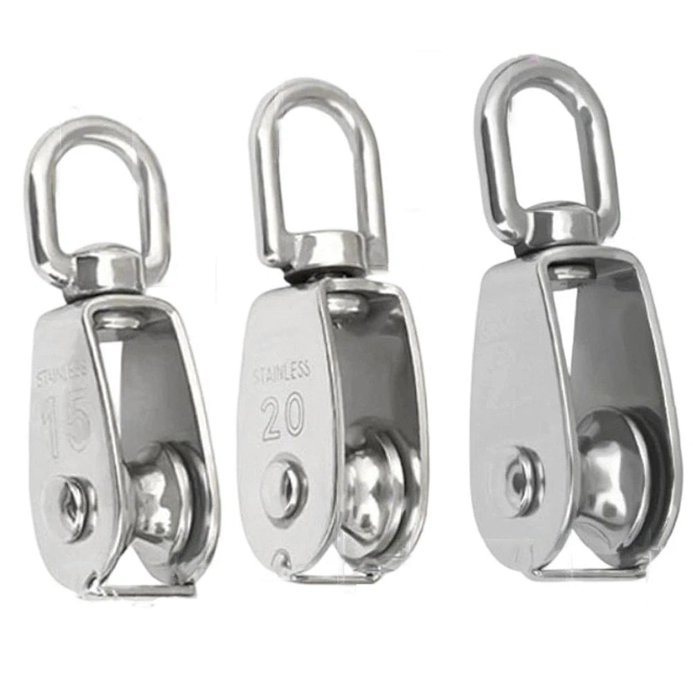304 Stainless Steel Wire Rope Pulley Hook for Lifting Tool
