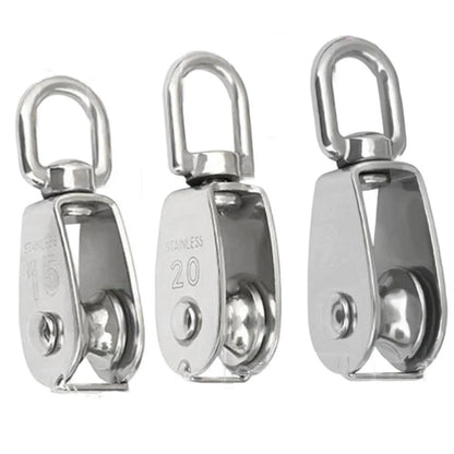 304 Stainless Steel Wire Rope Pulley Hook for Lifting Tool