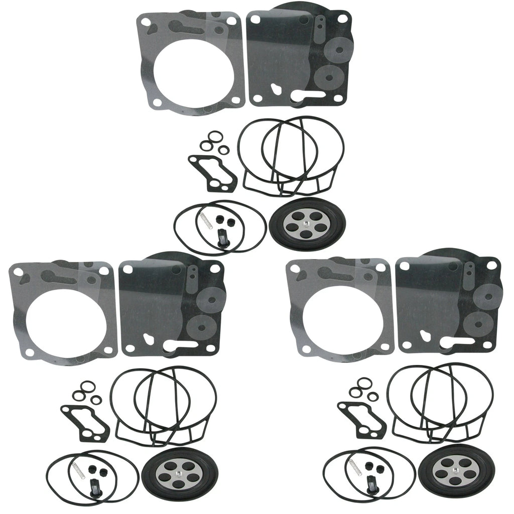 Triple Carburetor Rebuild Kit for Yamaha XL XLT 1200 GP1200R GPR1200 XL1200 XLT1200