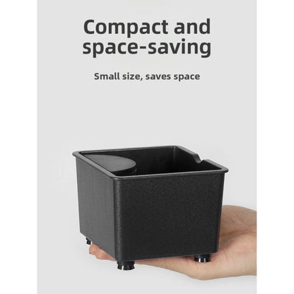 Compact Espresso Knock Box with Silicone Pad for Coffee Grounds