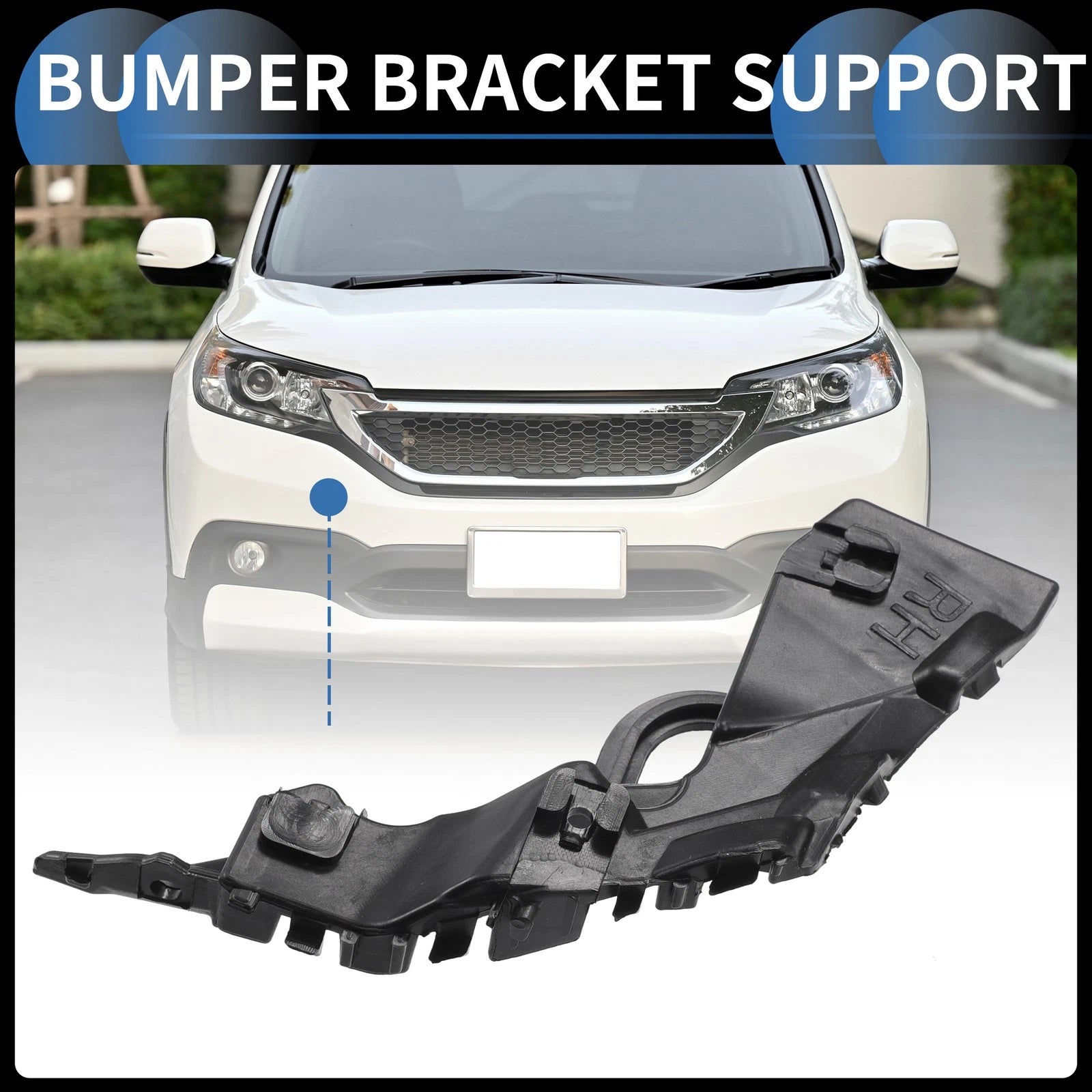 Right Front Bumper Retainer Bracket for Hyundai Elantra (2017–2018)