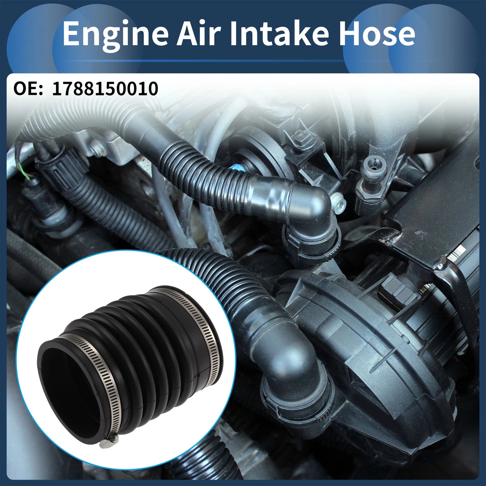 Engine Air Intake Hose Replacement for Lexus LS400 (1990–1994) Clamp Set