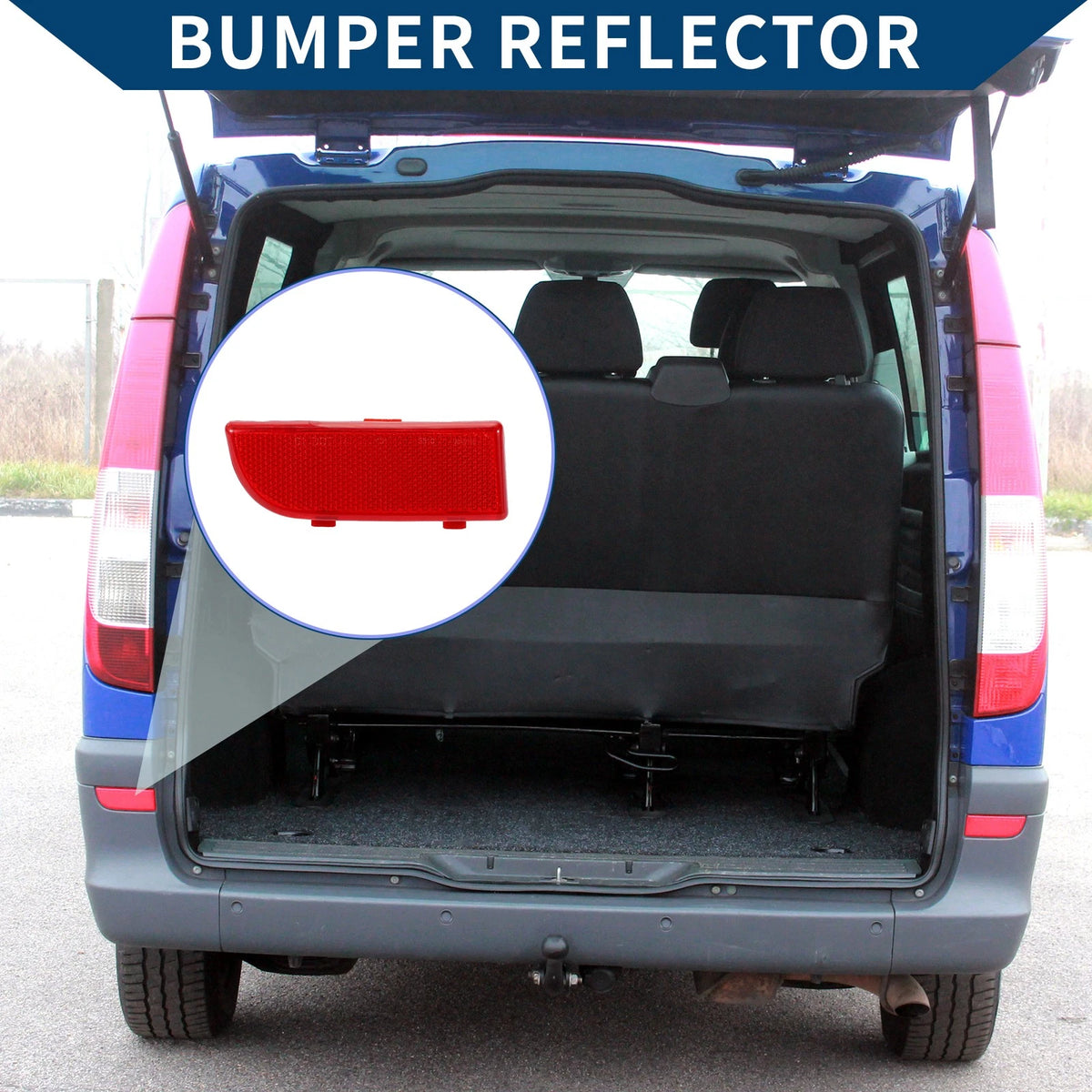 Bumper Reflector Rear Left Replacement for Mercedes-Benz Vito Viano W639 (2003–2014)