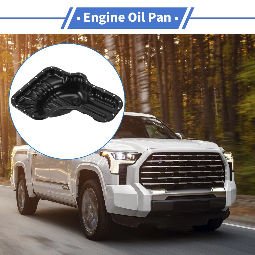 Engine Oil Pan Replacement for Toyota Tundra (2000–2006) Steel Black