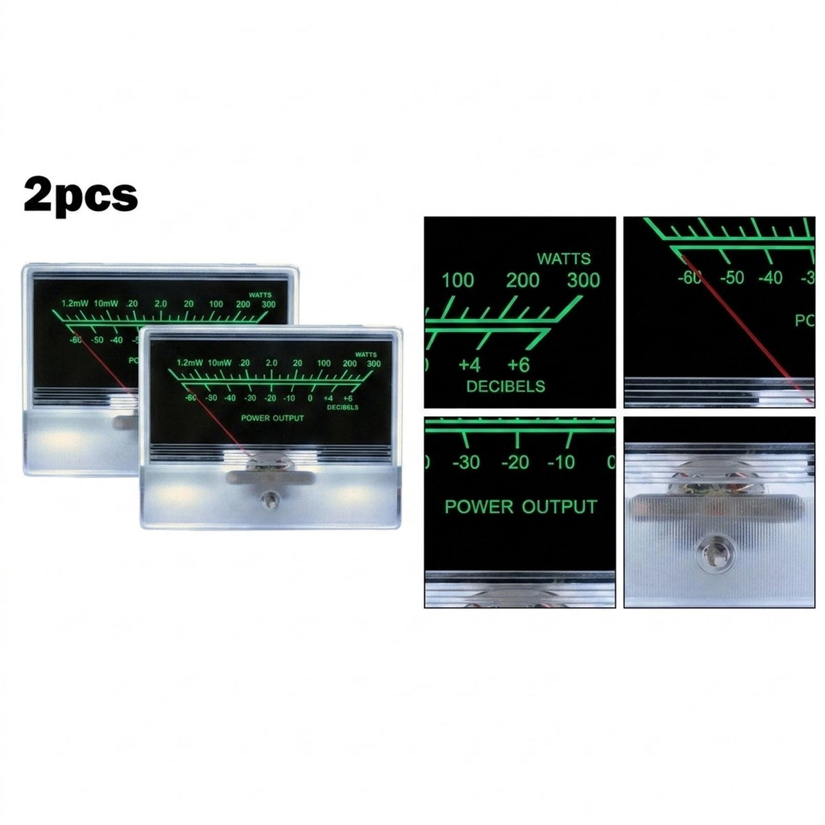 2X TN90A VU Meters for Power Amplifiers and Chassis Use