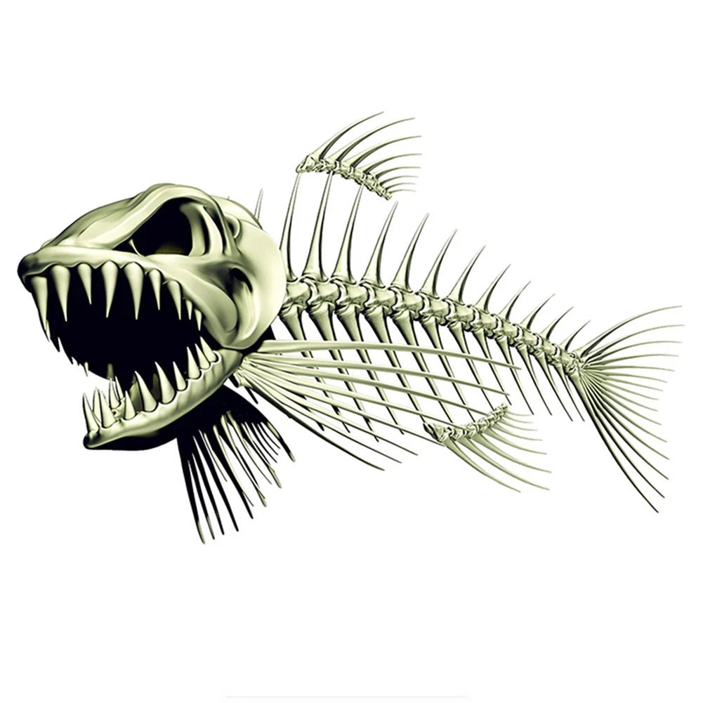 Skeleton Fish Car Decal for Universal Fit (28x15CM)
