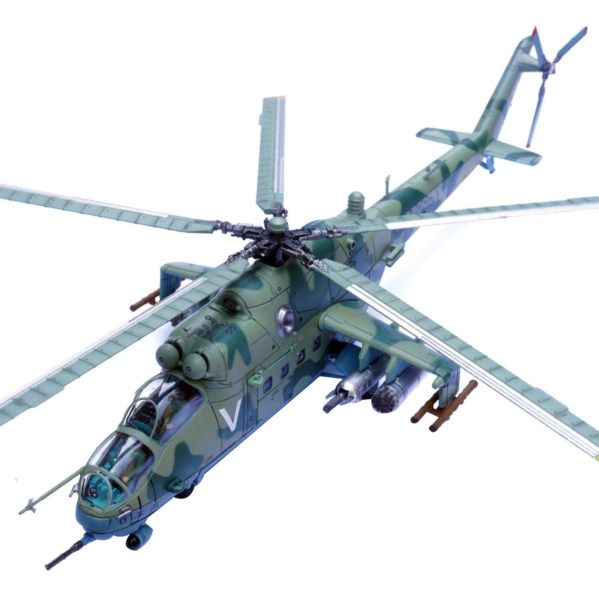 1/72 Scale Mi-24V Helicopter Model for Russian Army (Finished)