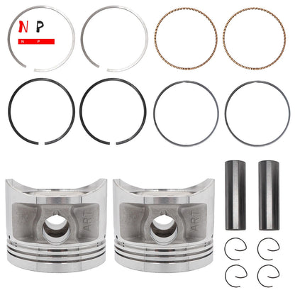 2X Crankshaft Engine Piston for Yamaha XV750 (42Y-11638-00-00, 42Y-11631-00-A0)