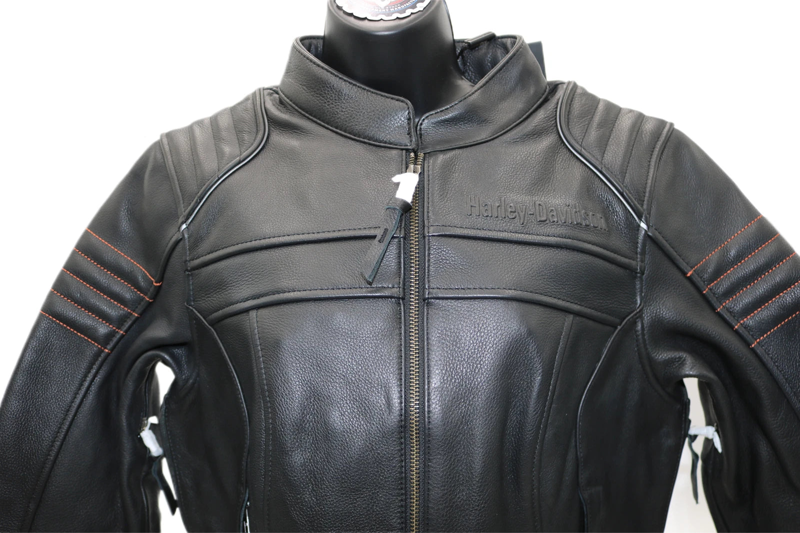 Leather Jacket for Harley-Davidson Heather Ave Triple Vent (Large)