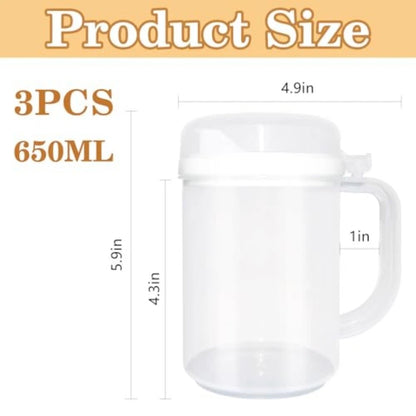 3Pcs Spill-Proof Pitchers with Secure Lids for Kids