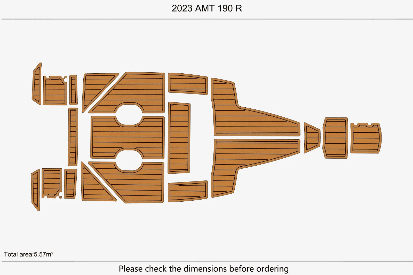 EVA Faux Teak Flooring Pads for AMT 190 R (2023)