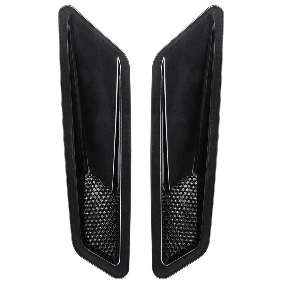 2X Gloss Hood Vent Air Intake Scoop Duct for Mercedes W204 W212 W213 AMG