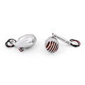 2X Turn Signal Indicator Lights for Motorcycle (Chrome, Amber, T9)