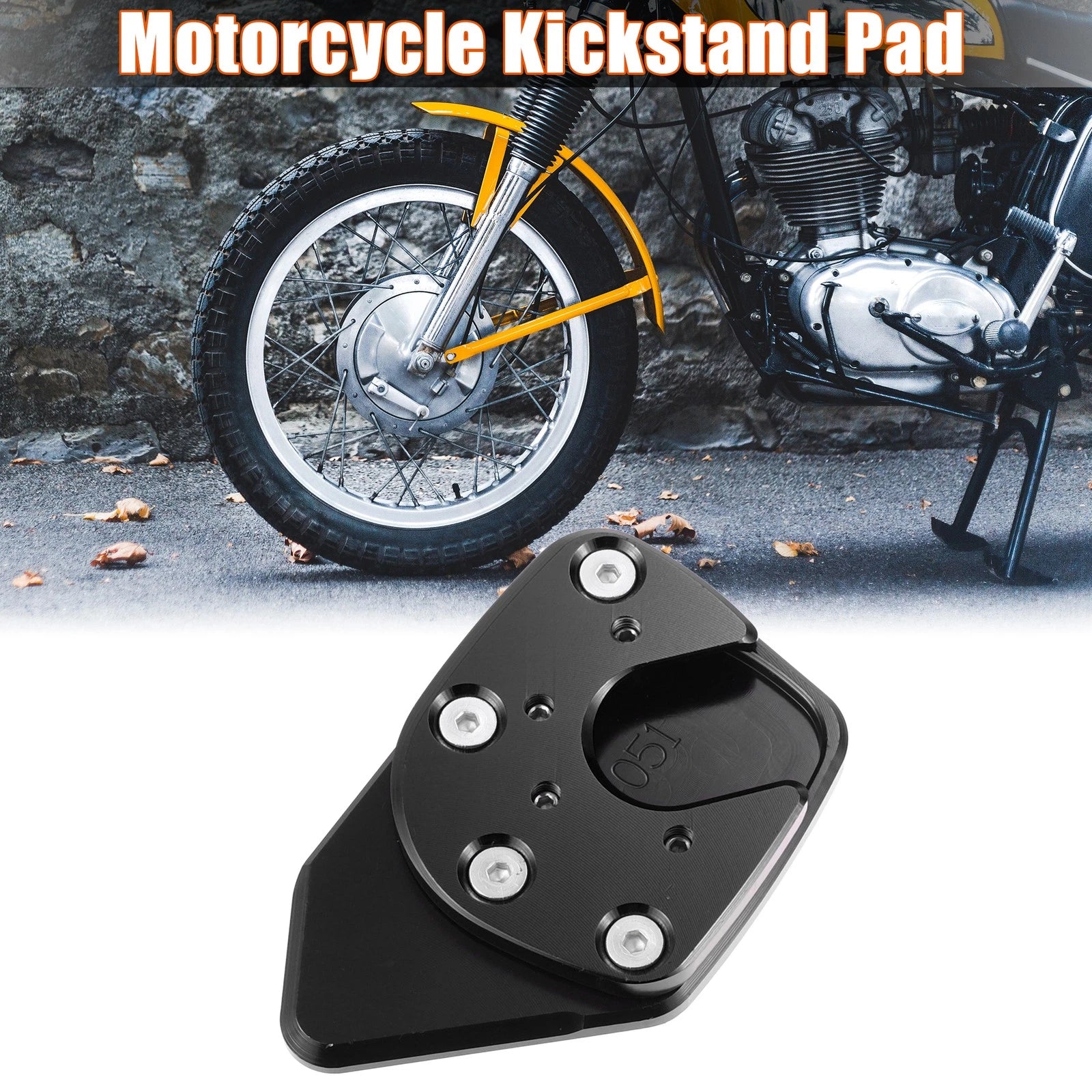 Motorcycle Kickstand Extension Enlarger Pad for Honda Side Stand (2017–2024)