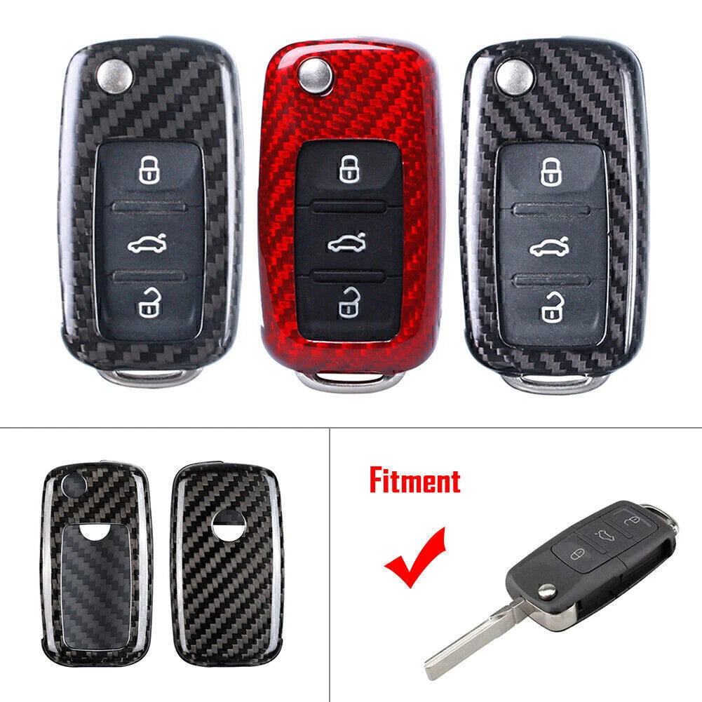 Carbon Fiber Remote Key Shell Cover for VW Golf R32 Jetta Rabbit (2006–2013)