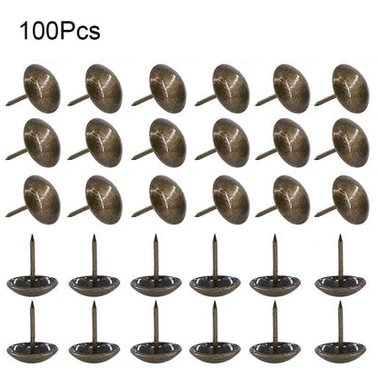 100pcs Upholstery Nail Jewelry Box Wine Case Sofa Furniture Studs Tacks 1117mm