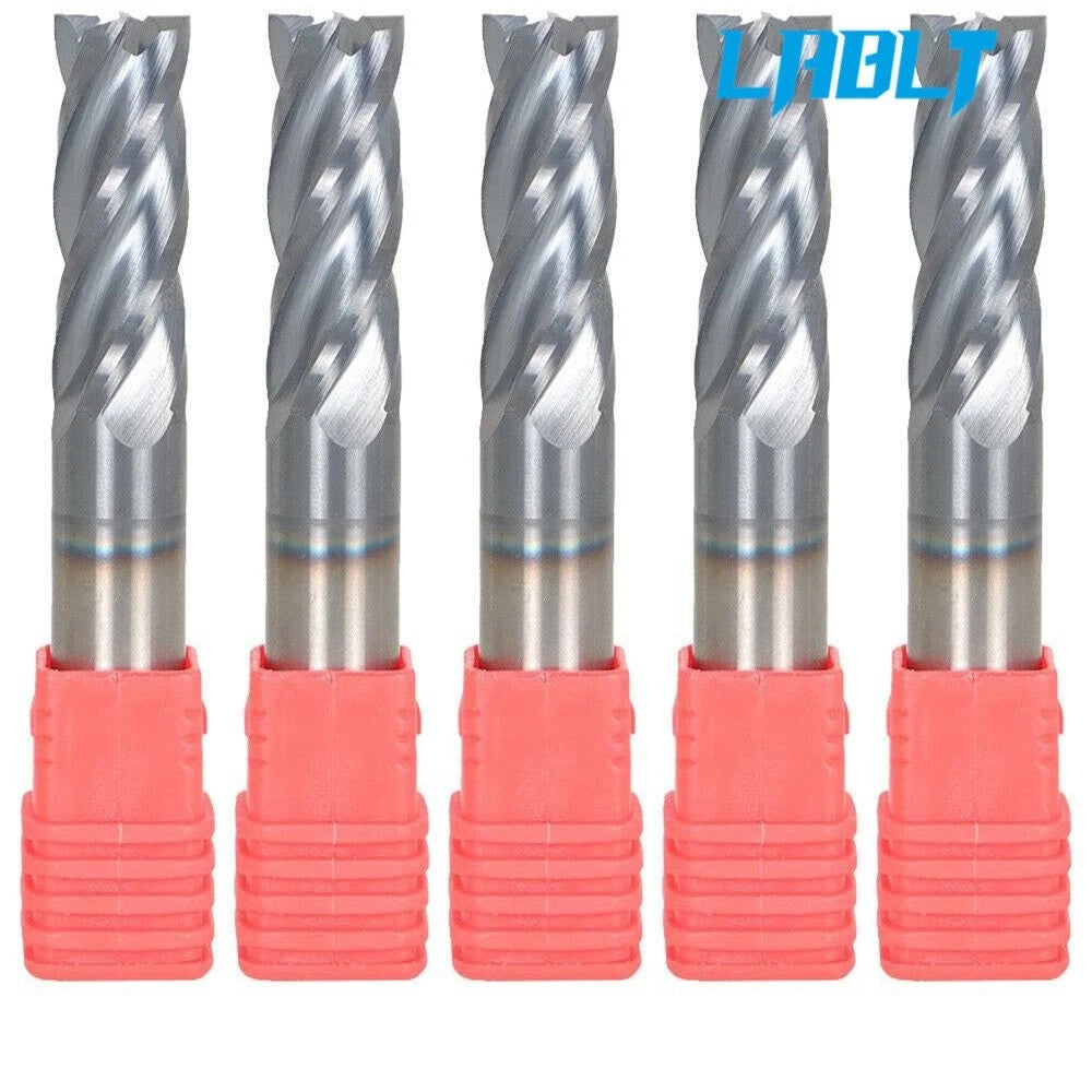 5X 1/2" 4 Flute Variable Helix Carbide End Mill TiALN Coated