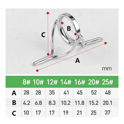 Fishing Rod Guides Set of 7 Stainless Steel Ceramic Ring