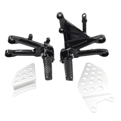 2X Black Front Driver Foot Pegs Bracket for Honda CBR1000RR (2004–2007)