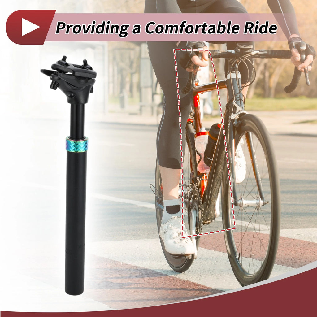 Bike Seat Posts 27.2x300mm Suspension Shock Absorber Replacement for Black Assorted