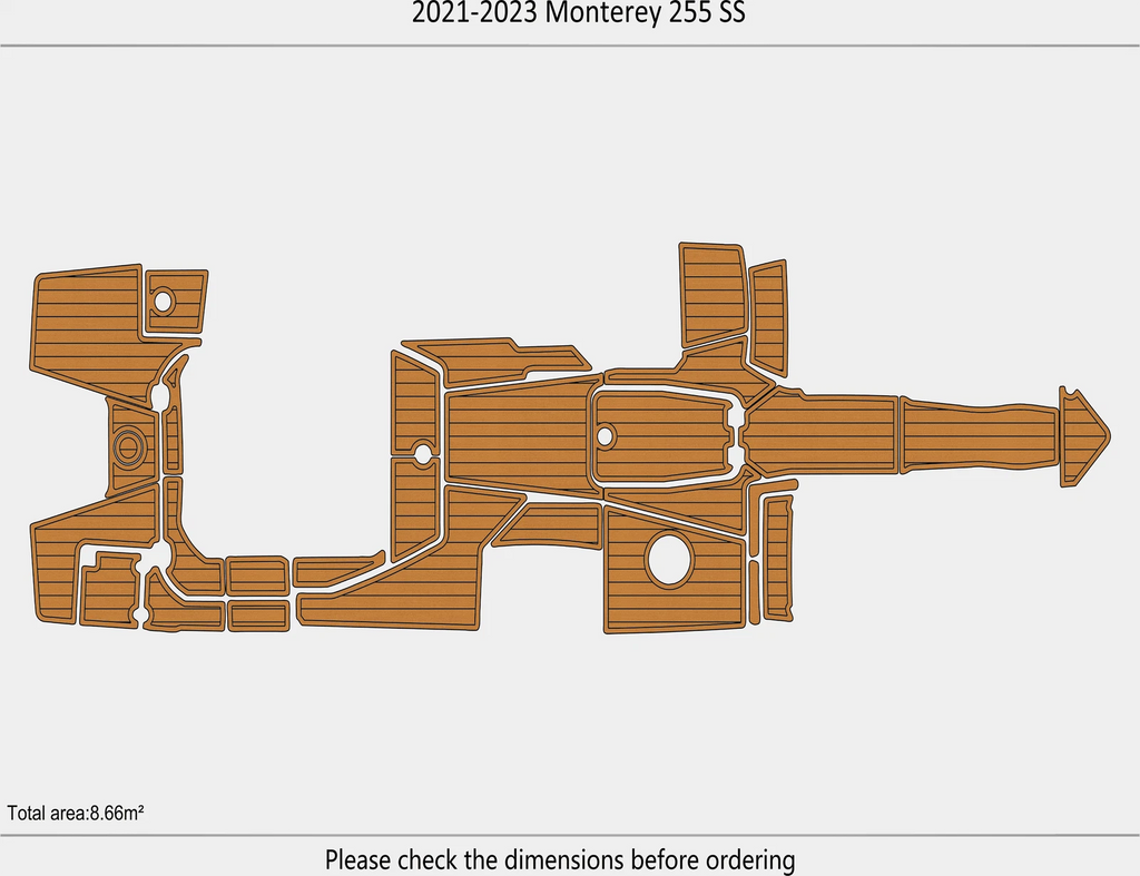 EVA Foam Faux Flooring Mat for Monterey 255 SS (2023)