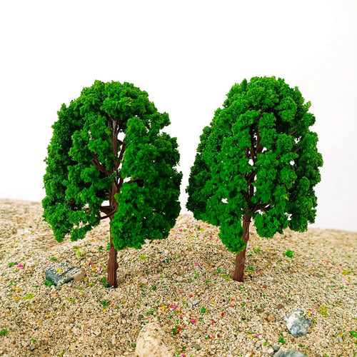 10Pcs 7cm Model Trees for HO OO Scale Wargame Park Garden Scenery