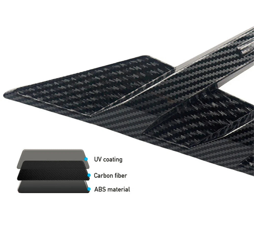 Carbon Fiber Look Rear Windshield Sticker Trim for