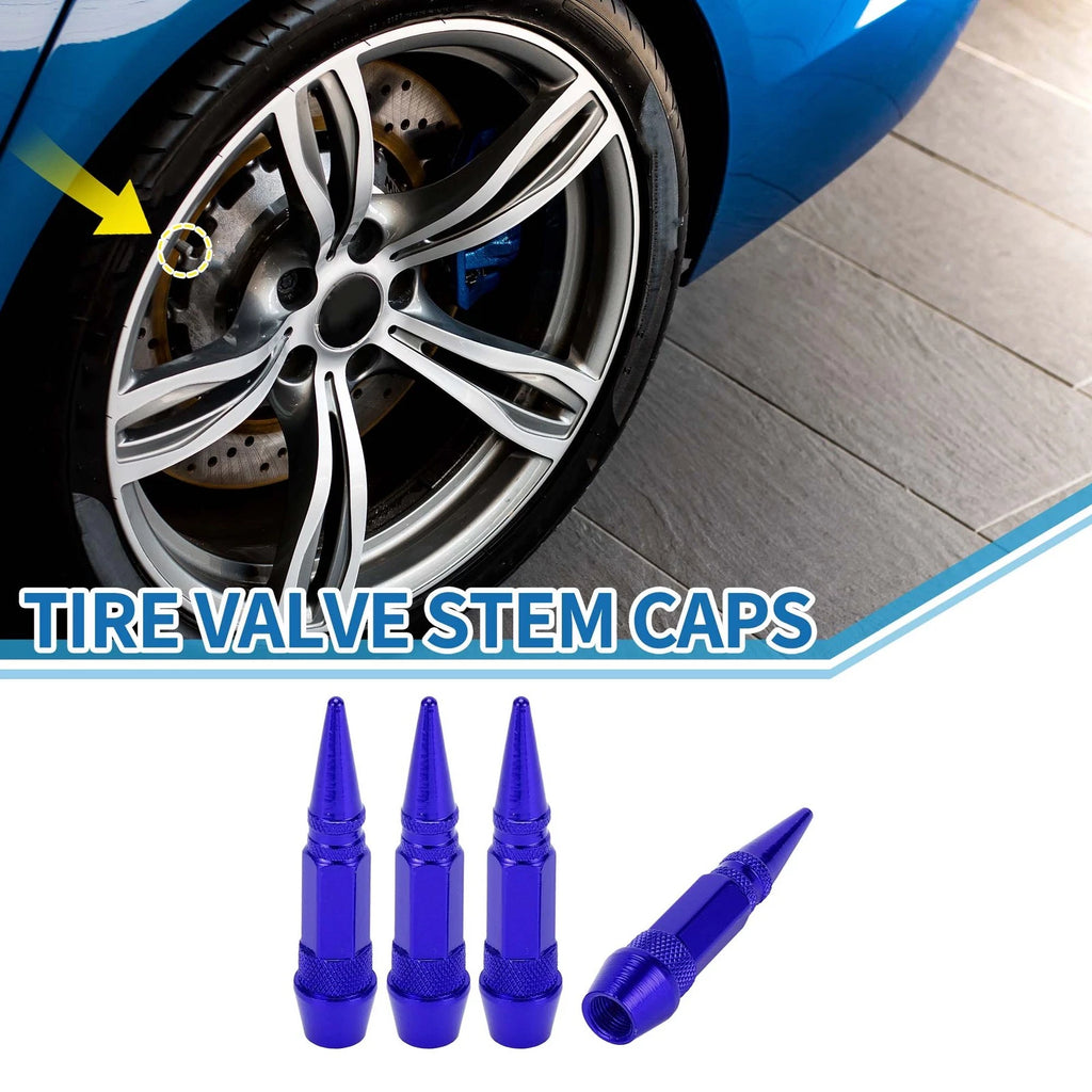 Tire Valve Stem Caps 60mm Replacement for Car SUV Bike RV (4 Pack)