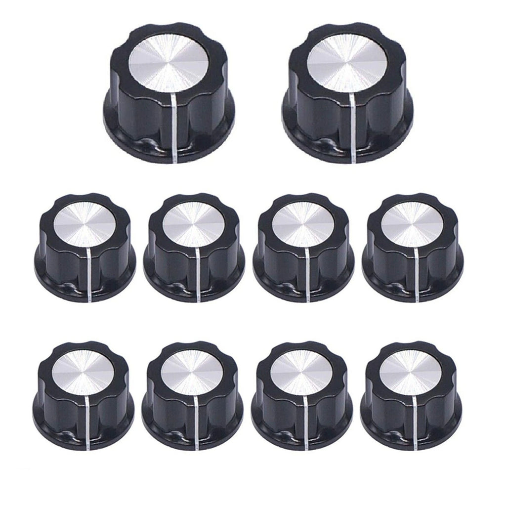 6mm Dia Shaft Knobs Set of 10 for Electronics