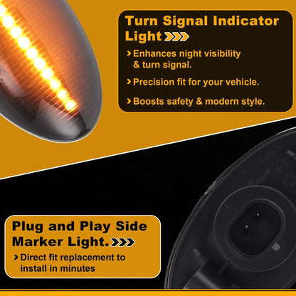 Dynamic LED Amber Side Marker Light 71742475 for Fiat Sedici (2005–2012)