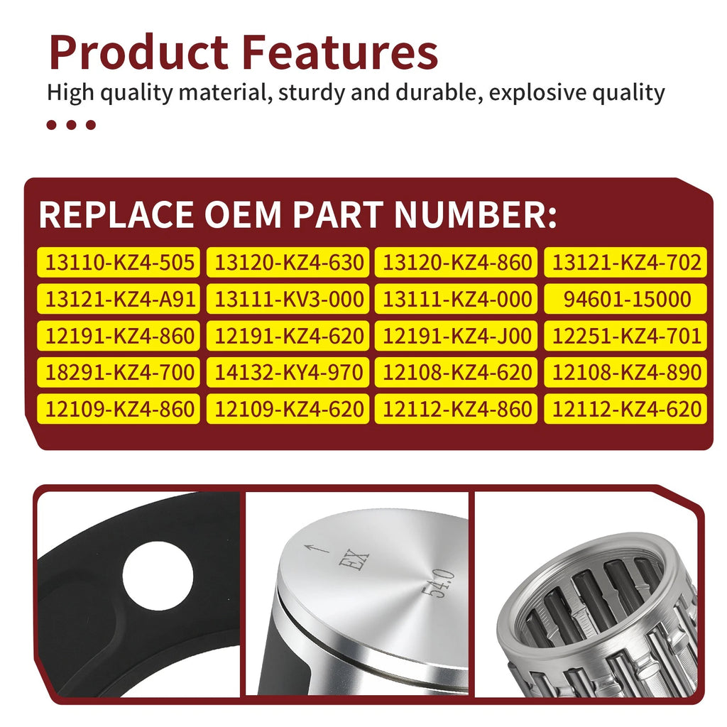 Piston & Gaskets Top End Rebuild Kit for Honda CR125R (1992–1999) #13120-KZ4-860