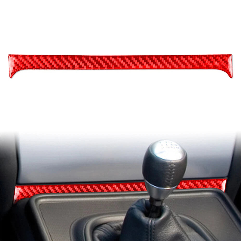 Interior Below Radio Console Cover Trim for Honda S2000 (2000–2009) Carbon Fiber Red