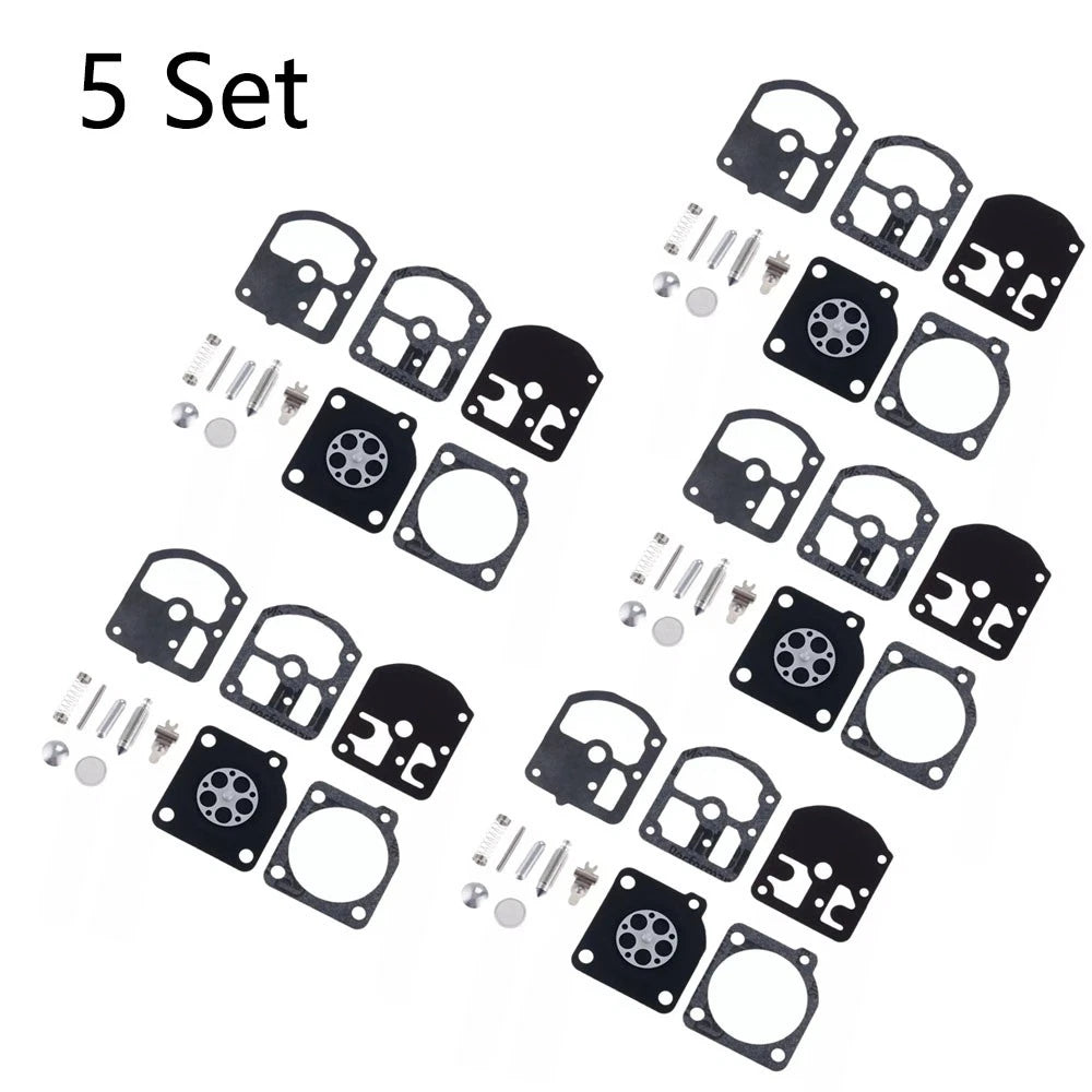Set of 5 Carburetor Repair Kits for ZAMA RB-5 RB-7 RB-11 RB-14 Chainsaw